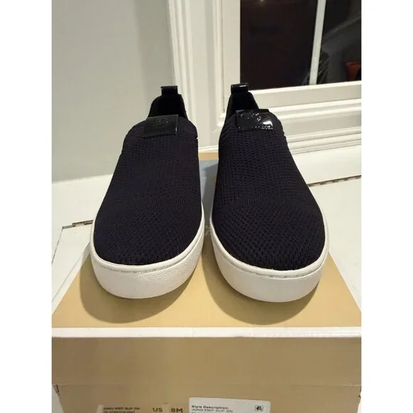 NWB Michael Kors Juno Stretch Knit Slip On Sneaker Black Size Womens 8 $109 [jb] - Picture 8 of 13